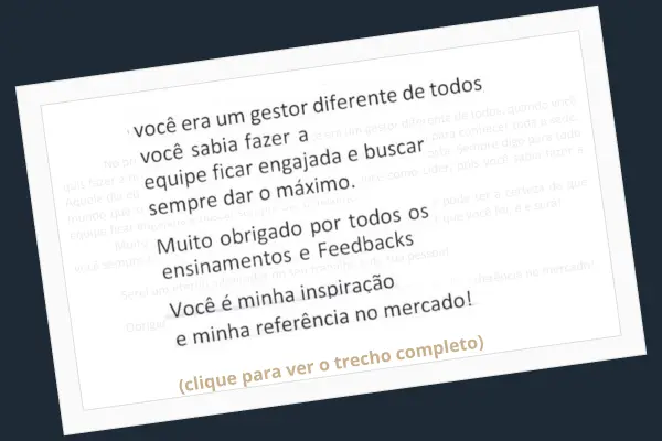 Excerto de carta recebida, com identidade preservada