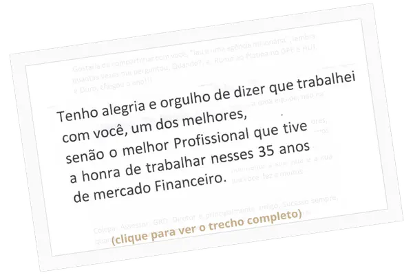 Excerto de carta recebida, com identidade preservada