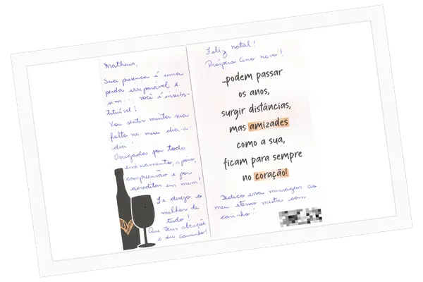 Excerto de carta recebida, com identidade preservada